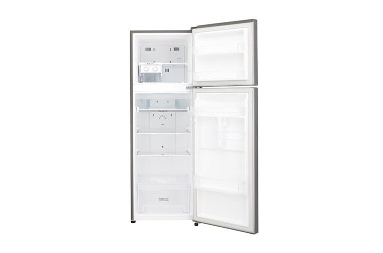 LG Shiny steel Top Freezer Refrigerator with a wave design pocket , GN-B232SLCC, thumbnail 4