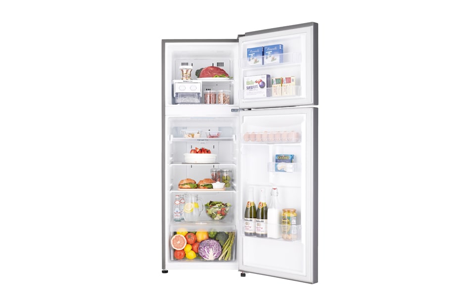 LG Shiny steel Top Freezer Refrigerator with a wave design pocket , GN-B232SLCC, thumbnail 5
