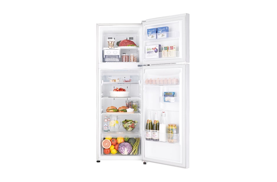 LG SUPER WHITE TOP FREEZER REFRIGERATOR WITH A WAVE DESIGN POCKET, GN-B232SQCC, thumbnail 5