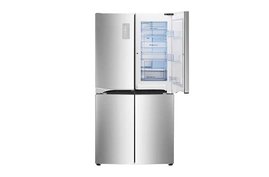 LG DOOR-IN-DOOR SIDE-BY-SIDE PREMIUM SHINY MODERN STEEL FRIDGE, GR-M33FWCHL, thumbnail 4