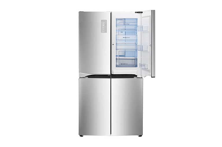 LG DOOR-IN-DOOR SIDE-BY-SIDE PREMIUM SHINY MODERN STEEL FRIDGE, GR-M33FWCHL, thumbnail 4