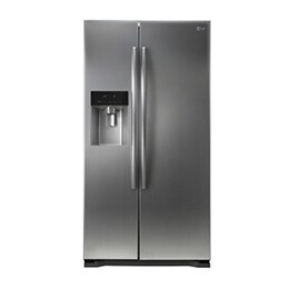 Side-by-Side Shiny STEEL FRIDGE WITH NON-PLUMBED WATER AND ICE DISPENSER2