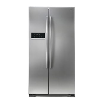 Side-by-Side Shiny STEEL Refrigerator1