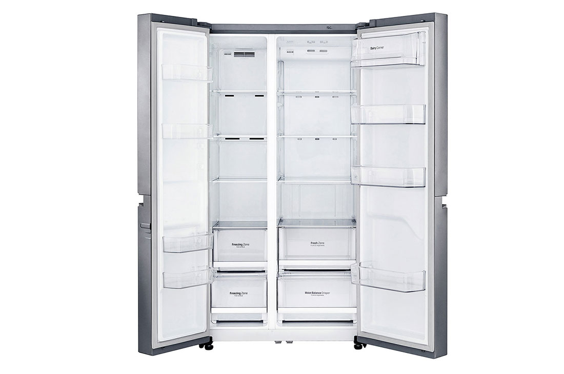 LG Side by Side Refrigerator, Platinum Silver, Inverter Linear Compressor, Mega Capacity, Smart Diagnosis™, GR-B257SLLV, thumbnail 11