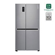 LG Side by Side Refrigerator, Platinum Silver, Inverter Linear Compressor, Mega Capacity, Smart Diagnosis™, GR-B257SLLV, thumbnail 1