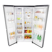 LG Side by Side Refrigerator, Platinum Silver, Inverter Linear Compressor, Mega Capacity, Smart Diagnosis™, GR-B257SLLV, thumbnail 9