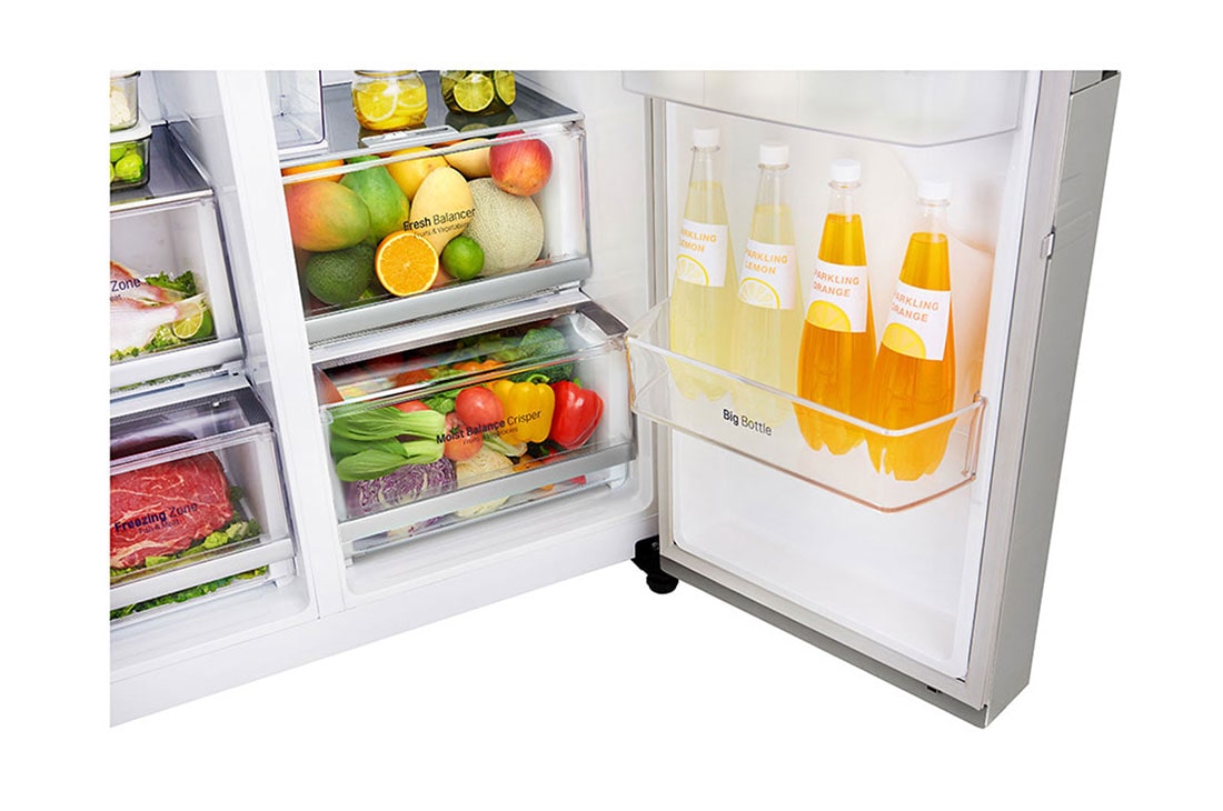 LG Mega Capacity Side-by-Side Refrigerator with New Door-in-Door™, GR-J257SLLV, thumbnail 3