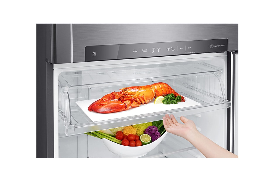 LG STAINLESS STEEL VCM TOP FREEZER WITH DISPENSER, GR-F832HLHU, thumbnail 6