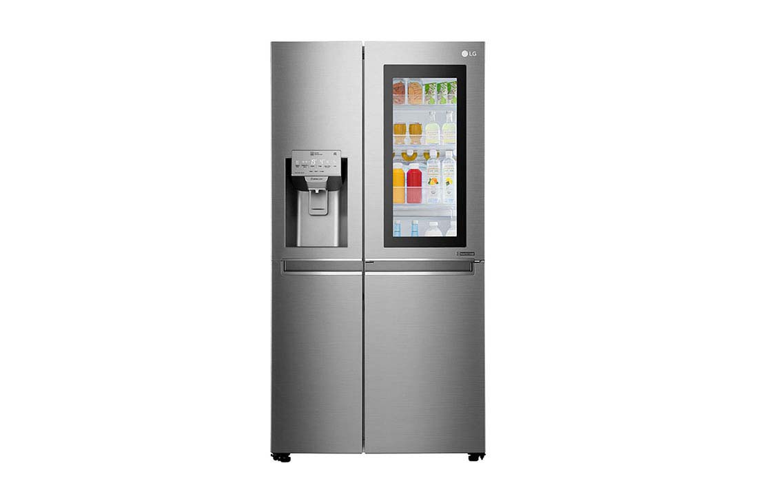 LG InstaView Double Door Fridge, 601L, Silver