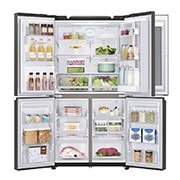 LG 4 Door Refrigerator, InstaView™ Door-in-Door®, Black Stainless Steel, Hygiene FRESH+™, ThinQ, GR-X39FTKHL, thumbnail 3