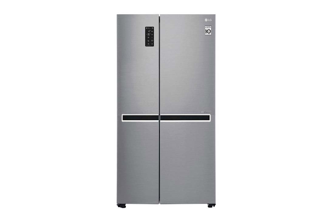 LG Side by Side Refrigerator, Platinum Silver, Inverter Linear Compressor, Mega Capacity, Smart Diagnosis™, GR-B257SLLV