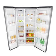 LG Side by Side Refrigerator, Platinum Silver, Inverter Linear Compressor, Mega Capacity, Smart Diagnosis™, GR-B257SLLV, thumbnail 10
