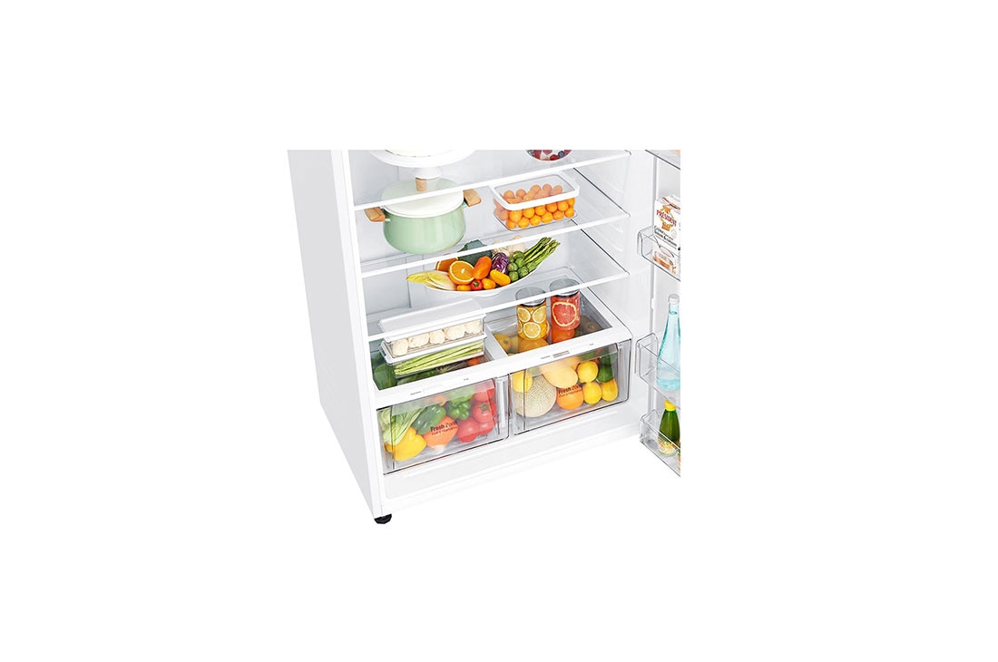 LG Top Mount Freezer, Super White, Inverter Linear Compressor, DoorCooling<sup>+</sup>™, Fresh 0 Zone, GR-C312SQBN, thumbnail 7