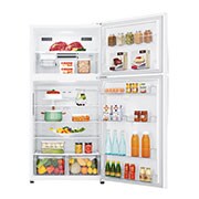 LG Top Mount Freezer, Super White, Inverter Linear Compressor, DoorCooling<sup>+</sup>™, Fresh 0 Zone, GR-C312SQBN, thumbnail 2