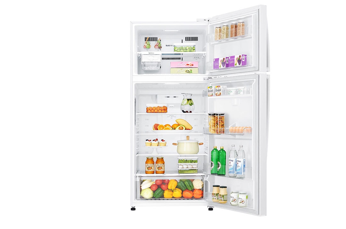 LG Top Mount Freezer, Super White, Inverter Linear Compressor, DoorCooling<sup>+</sup>™, HygieneFresh+™, ThinQ, GN-C660HQCU, thumbnail 2