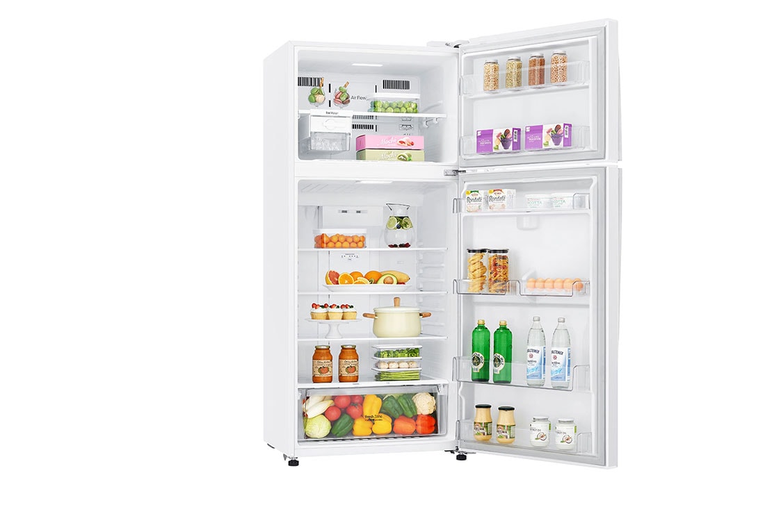 LG Top Mount Freezer, Super White, Inverter Linear Compressor, DoorCooling<sup>+</sup>™, HygieneFresh+™, ThinQ, GN-C660HQCU, thumbnail 3