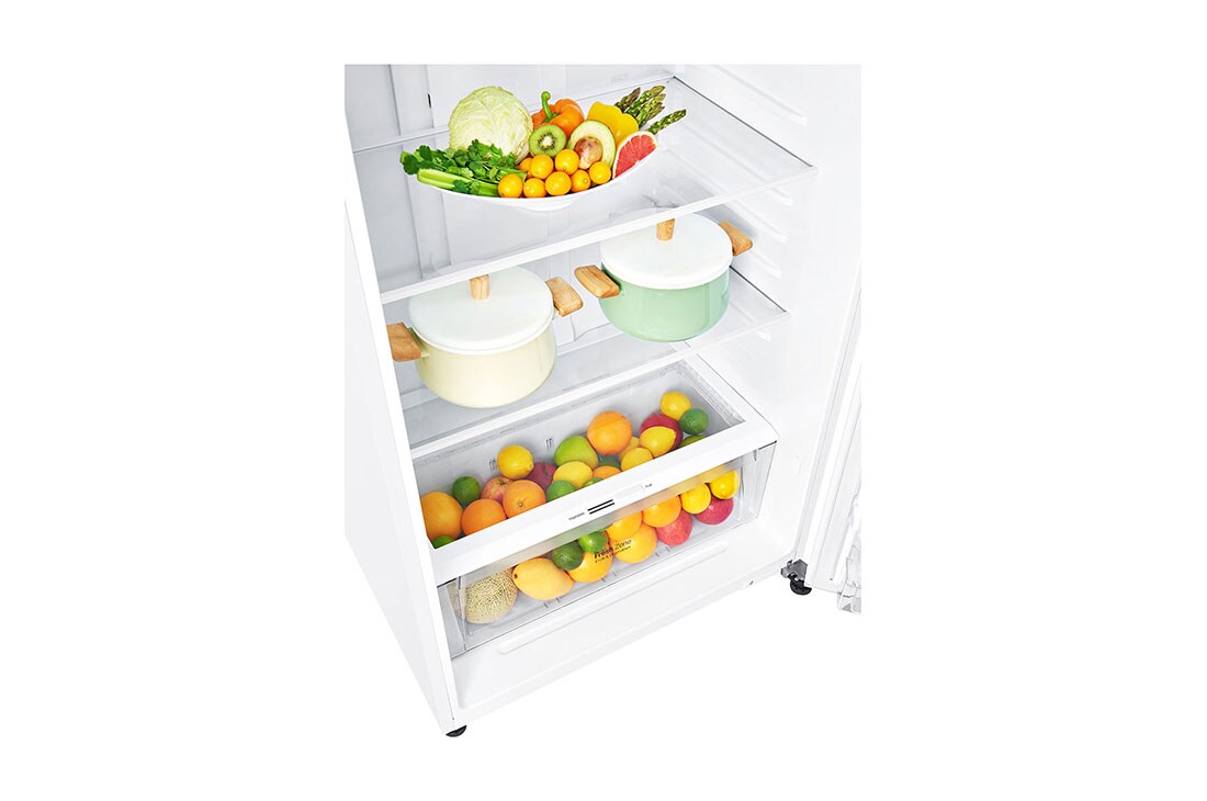 LG Top Mount Freezer, Super White, Inverter Linear Compressor, DoorCooling<sup>+</sup>™, HygieneFresh+™, ThinQ, GN-C660HQCU, thumbnail 7