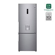LG Bottom Mount Refrigerator, Platinum Silver, Inverter Linear Compressor, Multi AirFlow, Smart Diagnosis™, GR-F589BLCZ, thumbnail 1