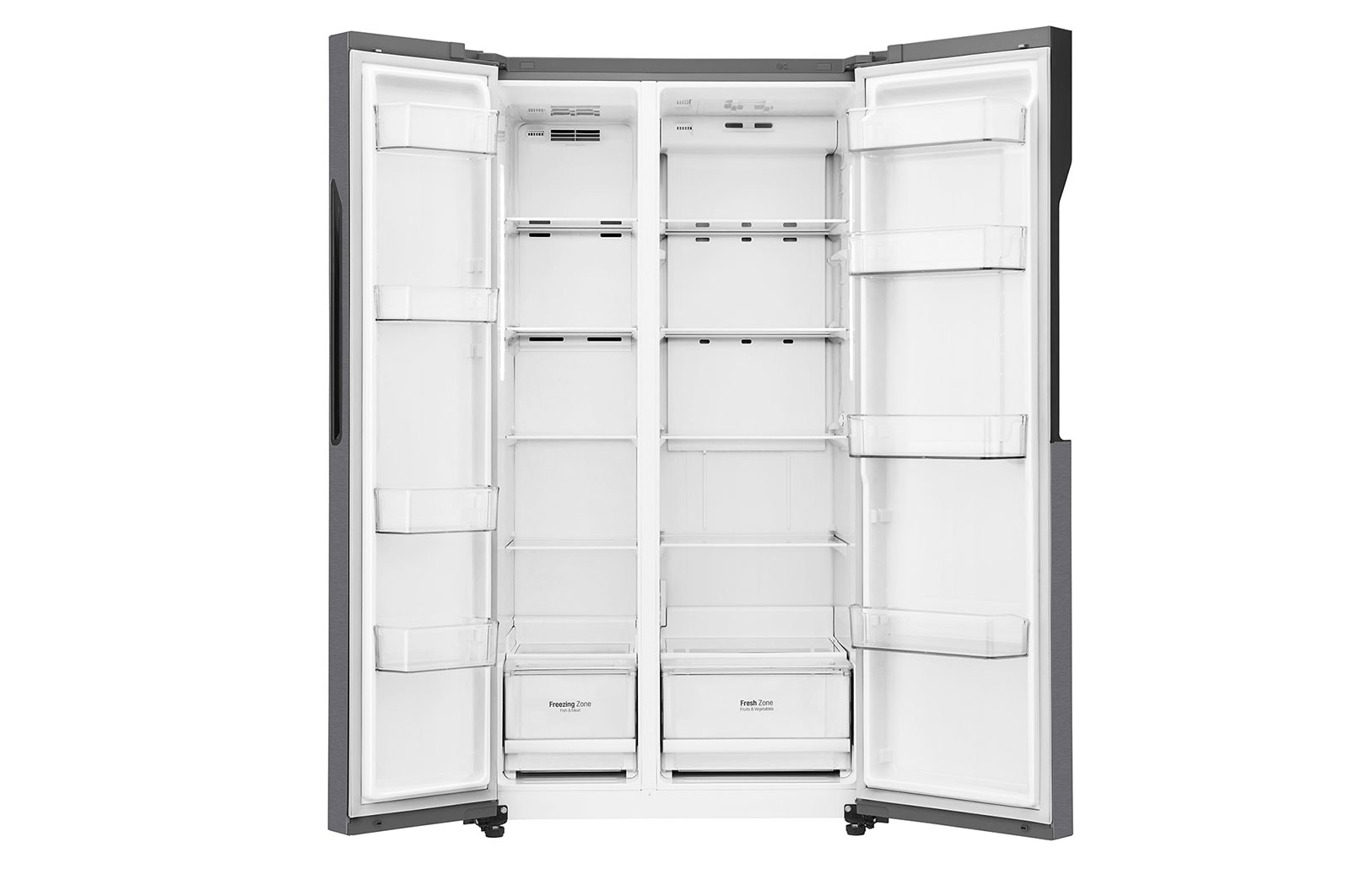 LG Double Door Fridge 627L, Dark Graphite LG UAE