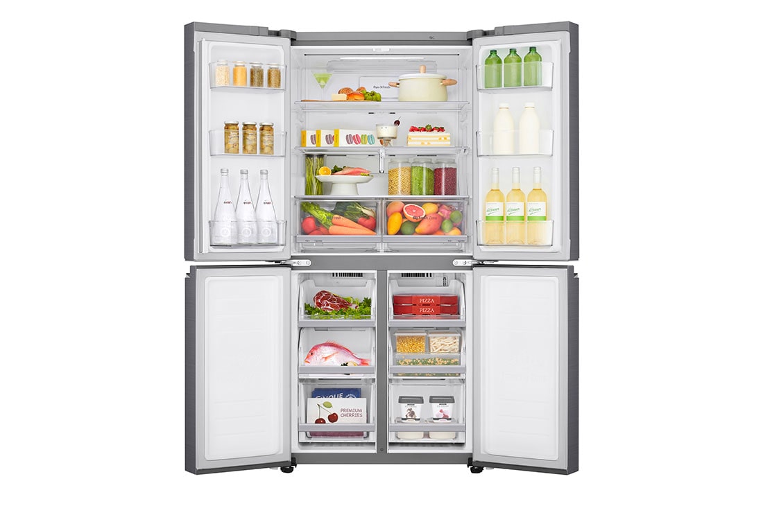LG 4 Door Refrigerator, Platinum Silver, SmartWifi, Inverter Linear Compressor, Hygiene FRESH+