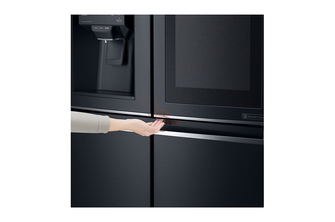 LG Slim French Door InstaView™ Fridge, 423L, Black LG UAE
