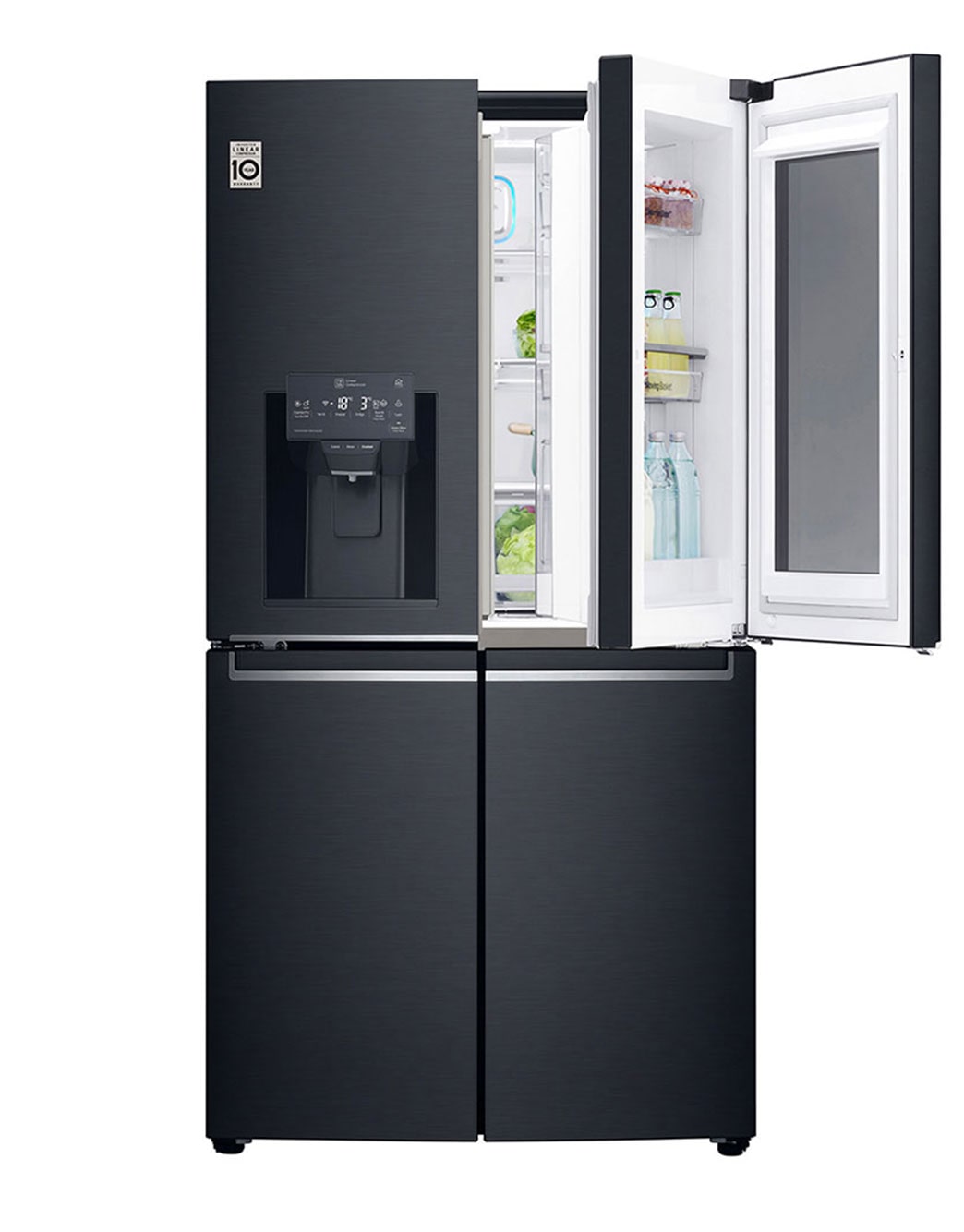 LG Slim French Door InstaView™ Fridge, 423L, Black LG UAE