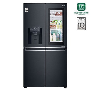 Slim French Door Fridge, InstaView™ Door-in-Door®, Matte Black Stainless Steel, Hygiene FRESH+™, ThinQ1
