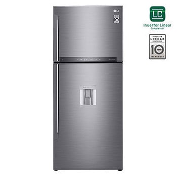Top Mount Freezer, Platinum Silver, Water Dispenser, Inverter Linear Compressor, DoorCooling<sup>+</sup>, Multi AirFlow, Hygiene Fresh+1