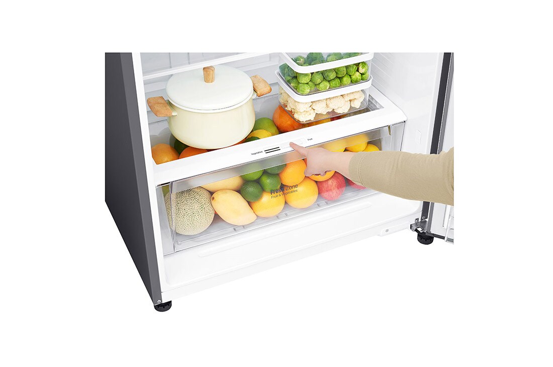 LG Top Mount Freezer, Inverter Linear Compressor, Platinum Silver, DoorCooling<sup>+</sup>™, Multi Air Flow, GN-C660HLCU, thumbnail 4
