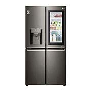 LG 4 Door Refrigerator, Black Stainless Steel, InstaView™ Door-in-Door®, Hygiene FRESH+™, ThinQ, GR-X39FTKHL, thumbnail 1