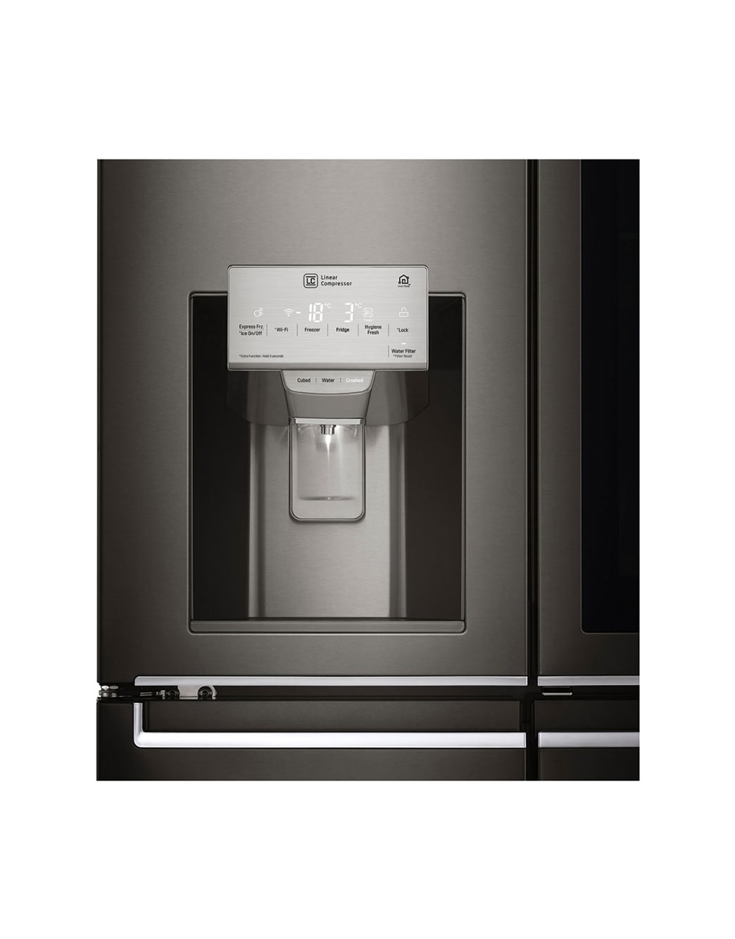 LG 4 Door Refrigerator, Black Stainless Steel, InstaView™ DoorinDoor