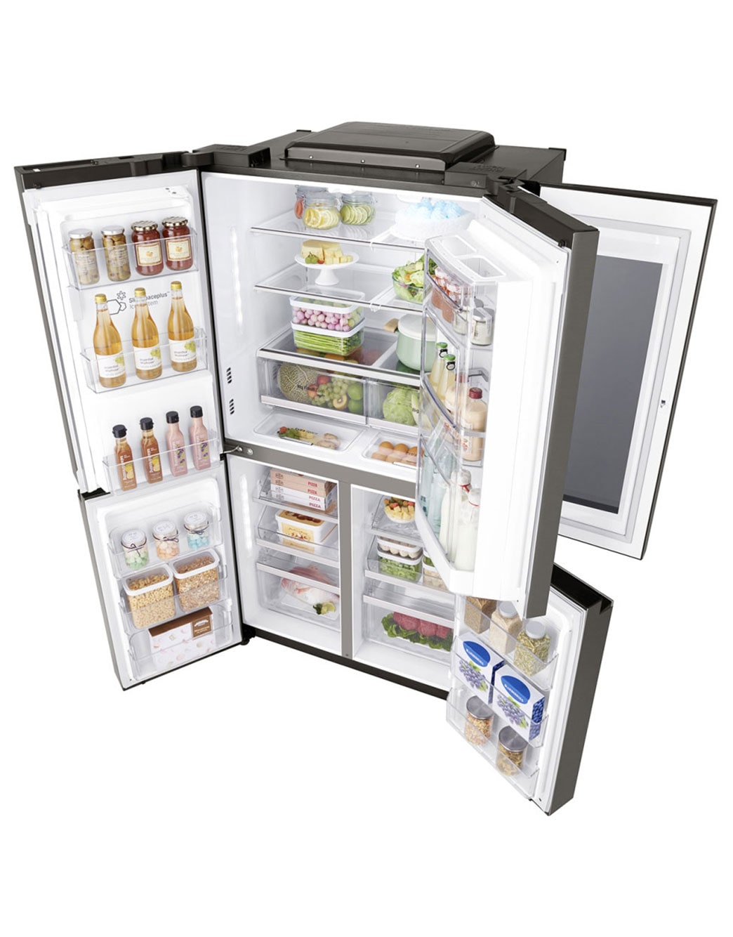 LG 4 Door Refrigerator, Black Stainless Steel, InstaView™ DoorinDoor