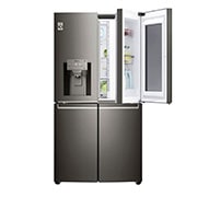 LG 4 Door Refrigerator, Black Stainless Steel, InstaView™ Door-in-Door®, Hygiene FRESH+™, ThinQ, GR-X39FTKHL, thumbnail 2