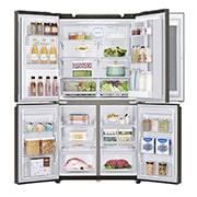 LG 4 Door Refrigerator, Black Stainless Steel, InstaView™ Door-in-Door®, Hygiene FRESH+™, ThinQ, GR-X39FTKHL, thumbnail 3