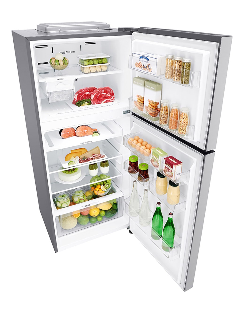LG Top Mount Fridge, Smart Inverter, 393L, Silver LG UAE