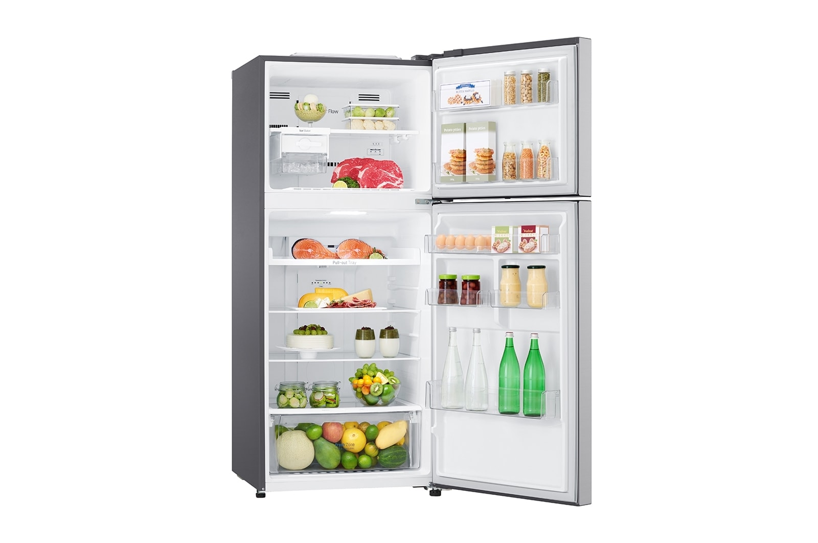 LG Top Mount Fridge, Smart Inverter, 393L, Silver LG UAE