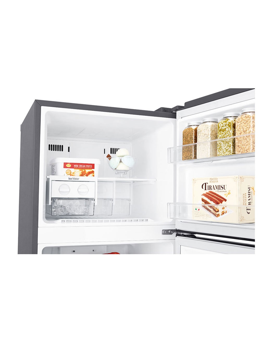 LG Top Mount Fridge, 312L, Platinum Silver LG UAE