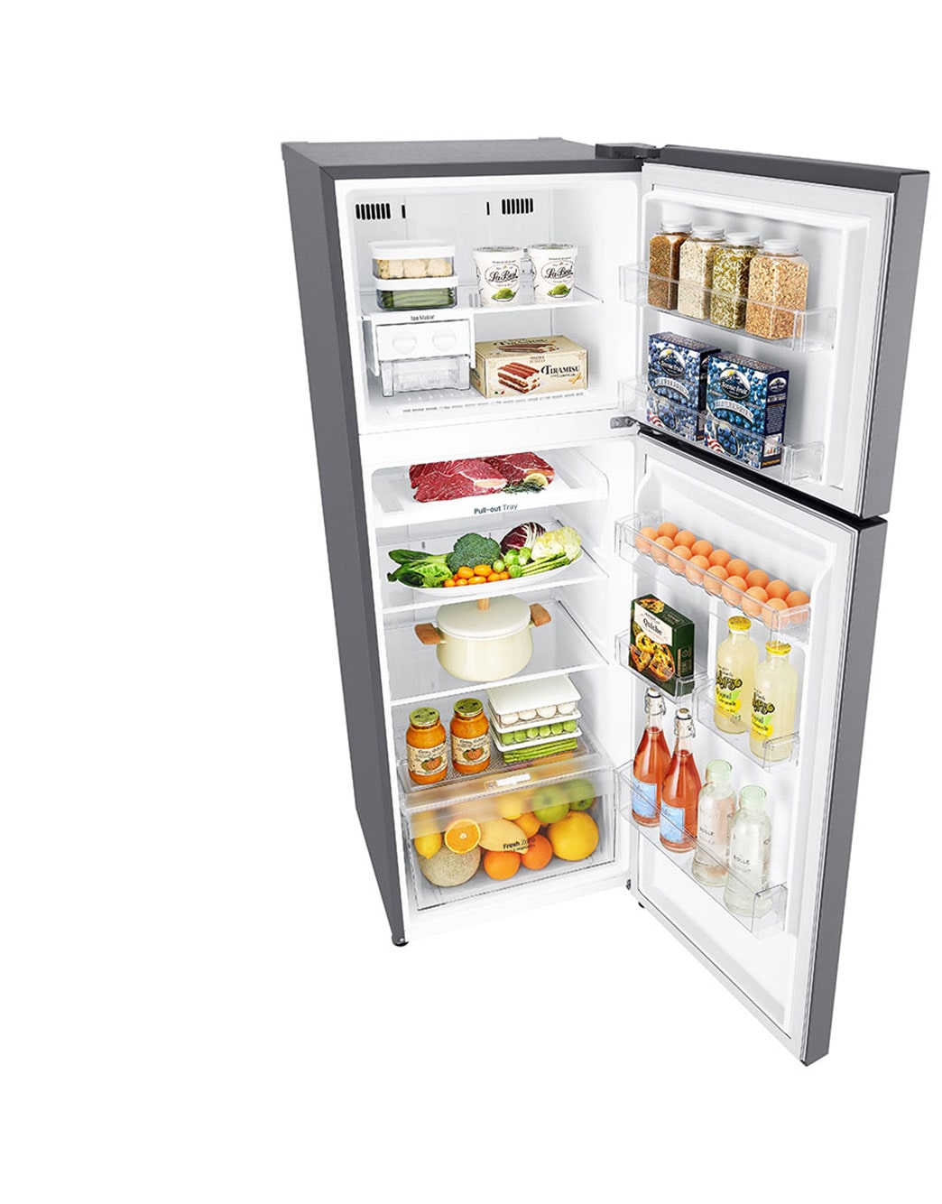 LG Top Mount Fridge, 312L, Platinum Silver LG UAE