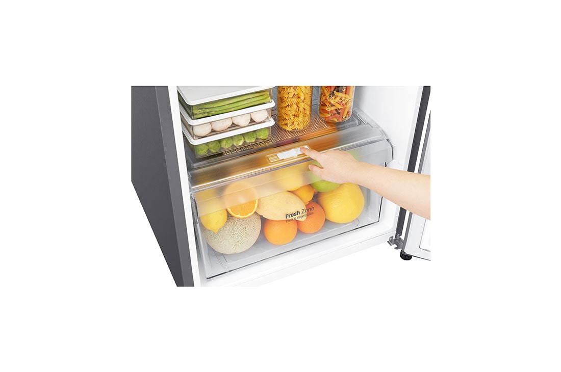 LG Top Mount Fridge, 312L, Platinum Silver, GN-B402SLCB, thumbnail 6
