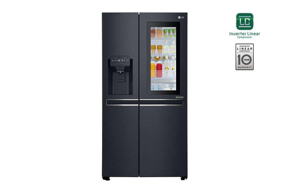 LG InstaView Double Door Fridge, 761L, Matte Black