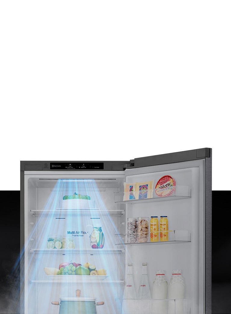 Lg Bottom Mount Refrigerator Platinum Silver Smart Inverter Compressor Multi Air Flow Smart Diagnosis Lg Uae