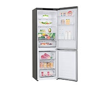 LG Bottom Mount Fridge, Smart Inverter, 341L, front all open food, GR-B479NLJM, thumbnail 10