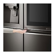 LG InstaView™ French Door Fridge, 716L, Steel, DID open detail, GR-X39FMKHL, thumbnail 8