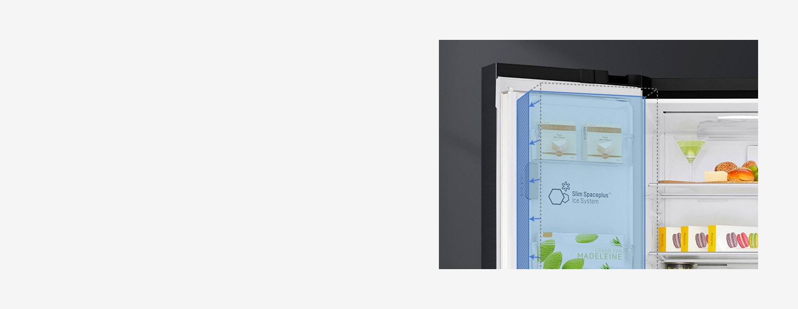 The Slim Indoor Icemaker creates space