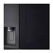 LG Side-by-Side InstaView™, Black fridge, Front detail , GR-X267CQEW, thumbnail 3