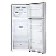 LG New Smart Inverter Top Freezer, Door Cooling+, Multi Air Flow, Smart Diagnosis, Platinum Silver, front open view, GN-B482PLGB, thumbnail 12