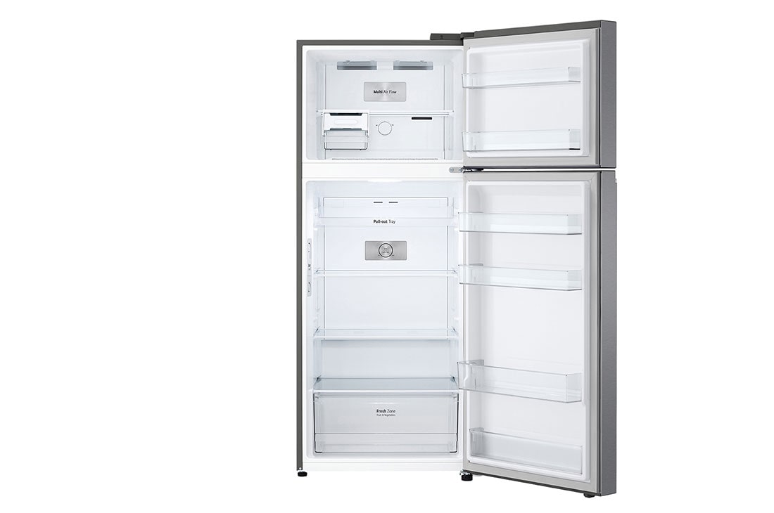 LG Top Mount Fridge, 395L, Graphite Steel, front open view, GN-B512PQGB, thumbnail 12
