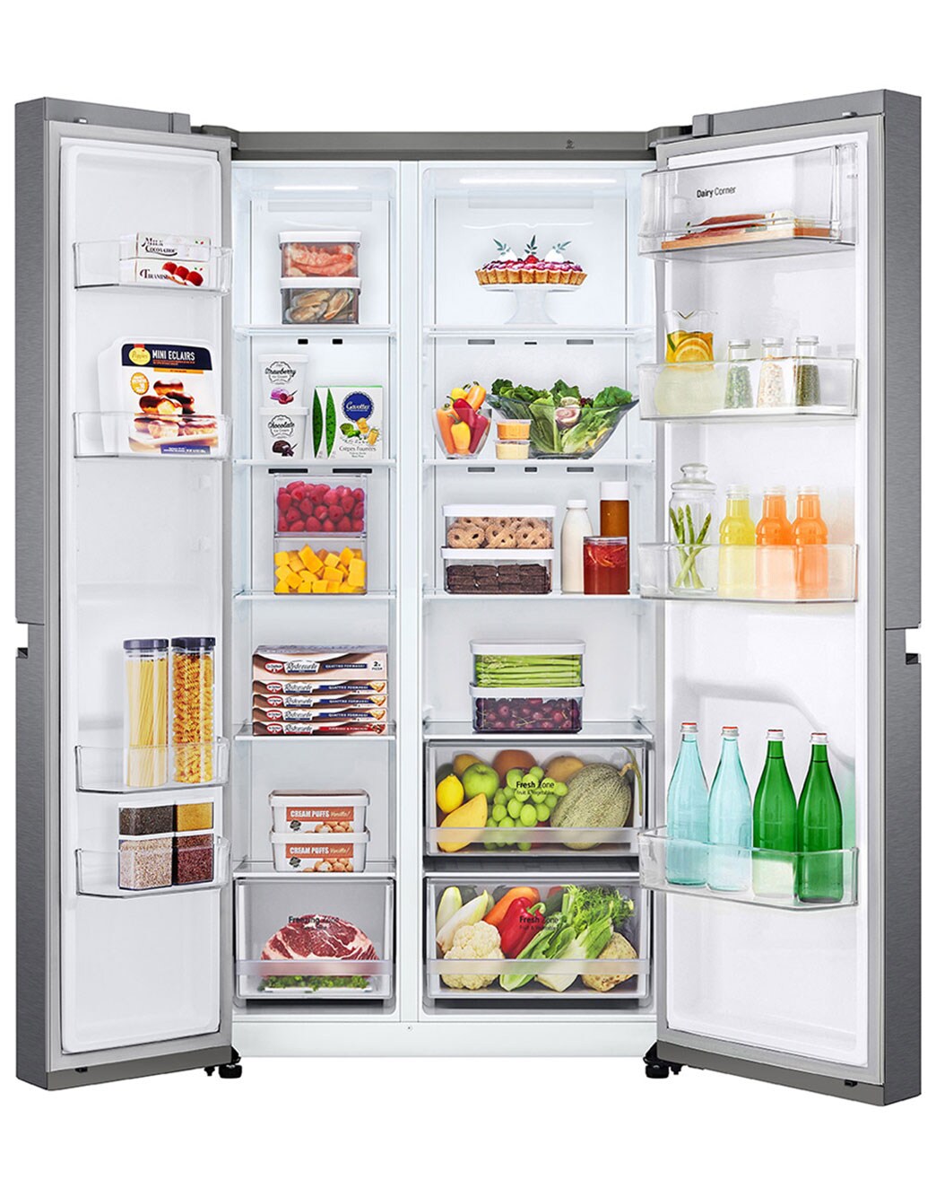 LG Double Door Fridge 643L, Dark Graphite LG UAE