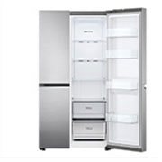 LG New LG Double Door Refrigerator, 647L, Platinum Silver, GR-B267SLWL, GR-B267SLWL, thumbnail 8