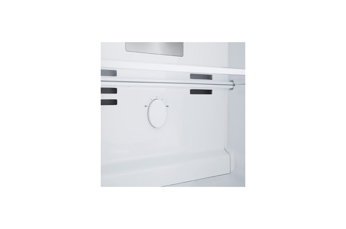 LG Top Mount Fridge with DoorCooling⁺™ for Even and Fast Cooling, detail view of temperature control knob, GN-B502PLGB, thumbnail 5